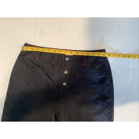 vintage OP pants women’s 7 black beach lightweight floral ocean pacific - Picture 3 of 9